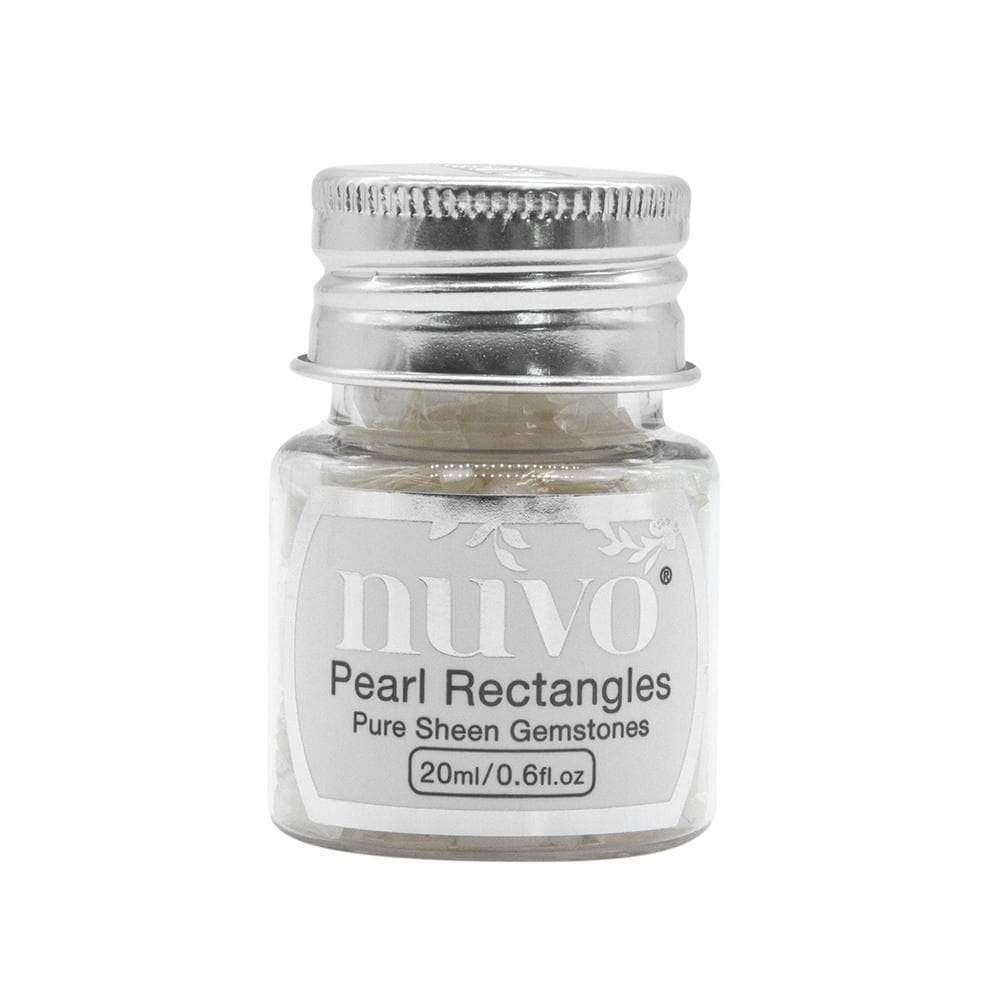 Nuvo - Pure Sheen Gemstones - Pearl Rectangles - 1402n